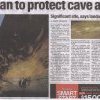 Plan to Protect Cave Art, Milbrodale - 2014